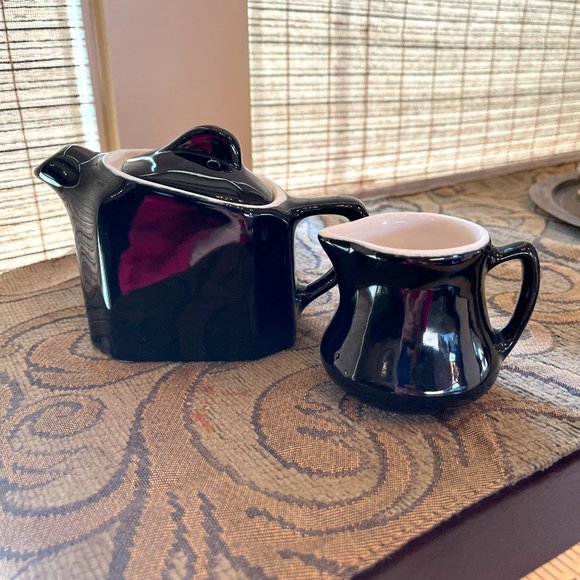 Vintage Chefsware  USA Personal Teapot & Creamer Restaurant Ware - Picture 1 of 8